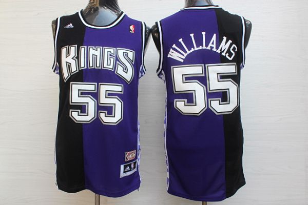 Men Sacramento Kings #55 Williams Black purple Throwback NBA Jerseys->sacramento kings->NBA Jersey